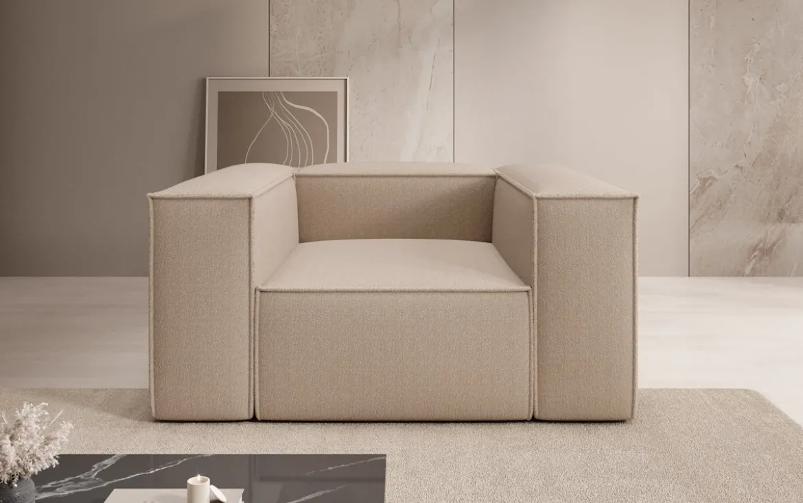 Designer Sofa-Sessel Lesley in Bouclé