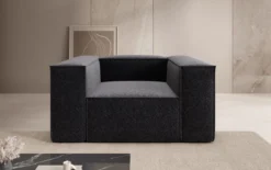 Designer Sofa-Sessel Lesley in Strukturstoff