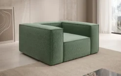 Designer Sofa-Sessel Lesley in Strukturstoff