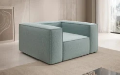 Designer Sofa-Sessel Lesley in Strukturstoff