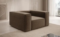 Designer Sofa-Sessel Lesley in Strukturstoff