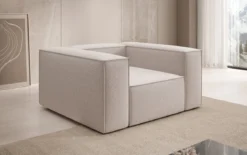 Designer Sofa-Sessel Lesley in Strukturstoff