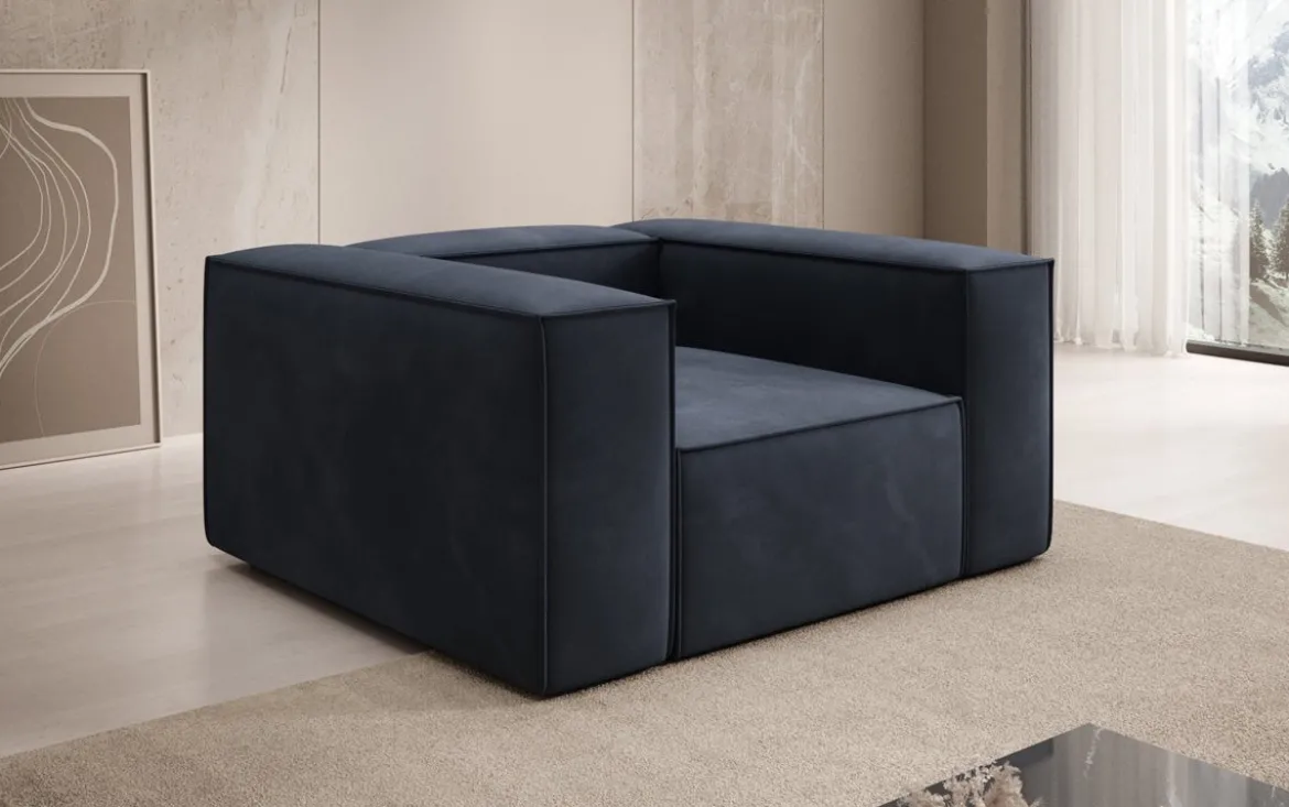 Designer Sofa-Sessel Lesley in Samt