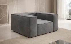 Designer Sofa-Sessel Lesley in Samt