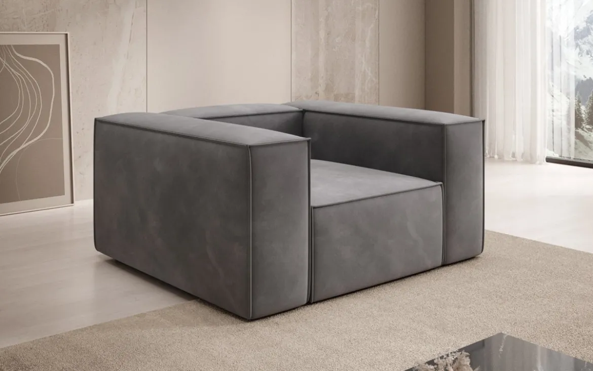 Designer Sofa-Sessel Lesley in Samt