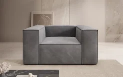 Designer Sofa-Sessel Lesley in Samt