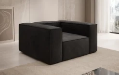 Designer Sofa-Sessel Lesley in Samt