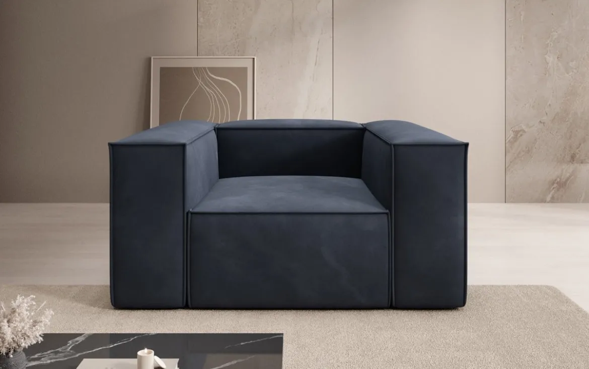Designer Sofa-Sessel Lesley in Samt