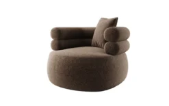 Designer Sofa-Sessel Lio in Strukturstoff - 360°-Drehfunktion