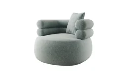 Designer Sofa-Sessel Lio in Strukturstoff - 360°-Drehfunktion