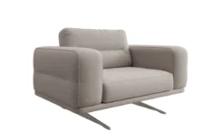 Designer Sofa-Sessel Torino mit Armlehnen in Bouclé