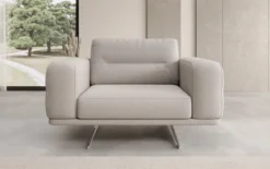 Designer Sofa-Sessel Torino mit Armlehnen in Bouclé