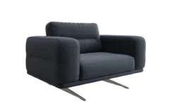 Designer Sofa-Sessel Torino mit Armlehnen in Bouclé