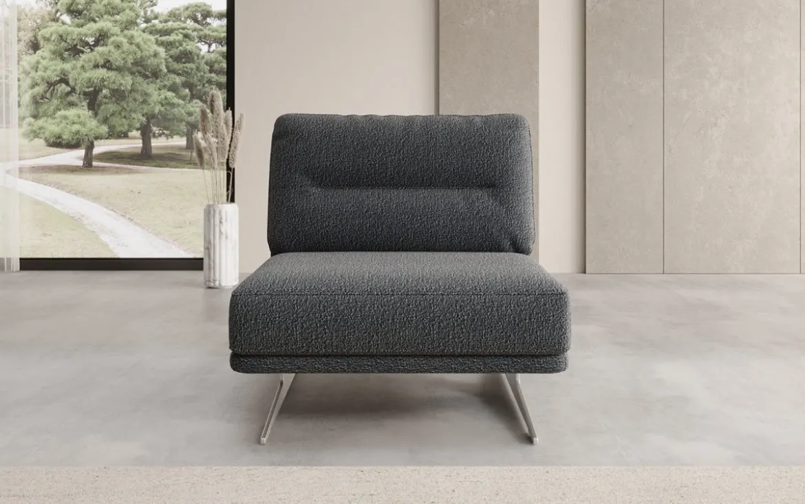 Designer Sofa-Sessel Torino ohne Armlehnen in Bouclé