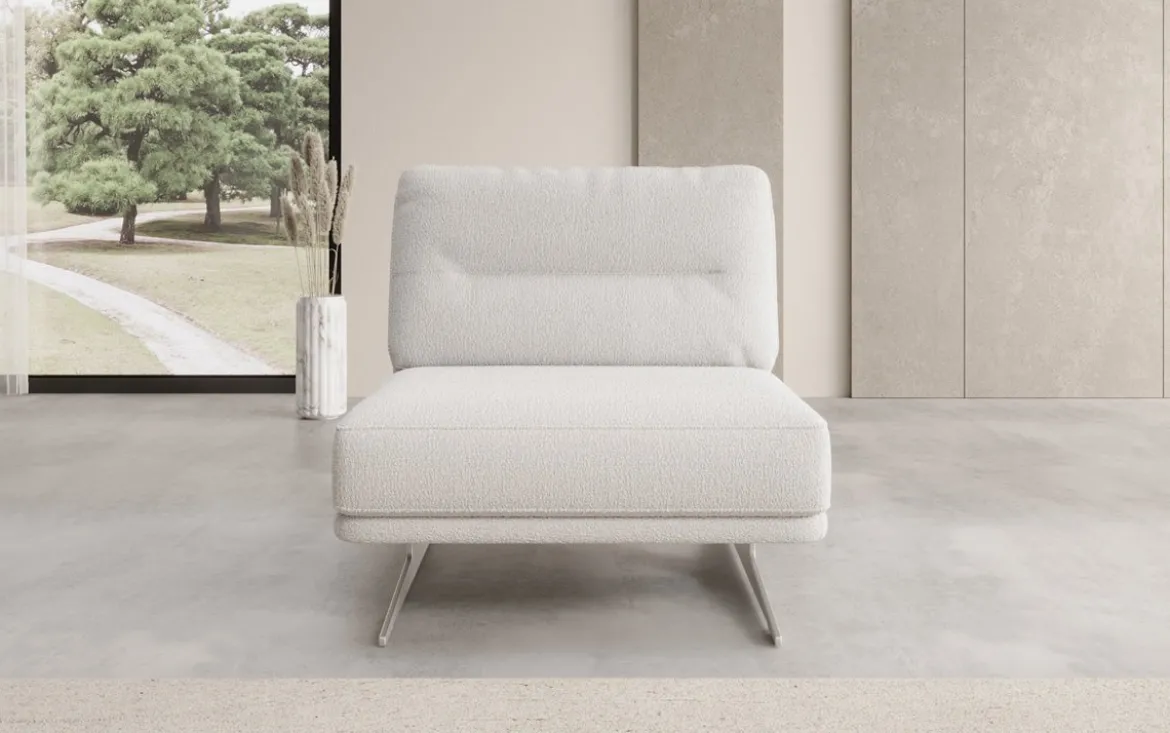 Designer Sofa-Sessel Torino ohne Armlehnen in Bouclé
