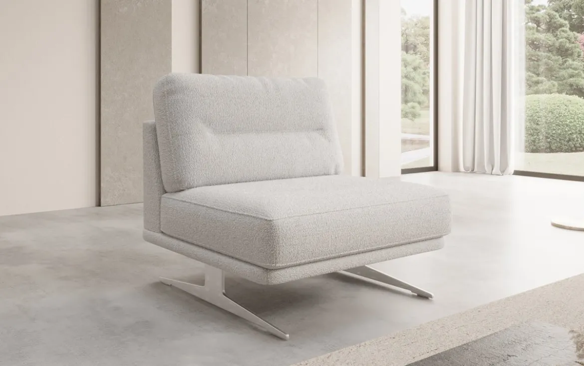 Designer Sofa-Sessel Torino ohne Armlehnen in Bouclé