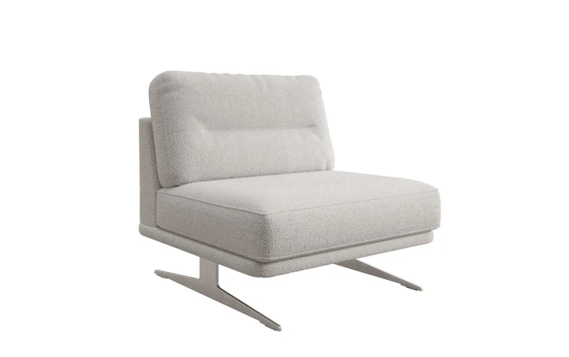 Designer Sofa-Sessel Torino ohne Armlehnen in Bouclé