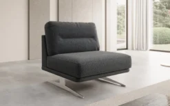 Designer Sofa-Sessel Torino ohne Armlehnen in Bouclé