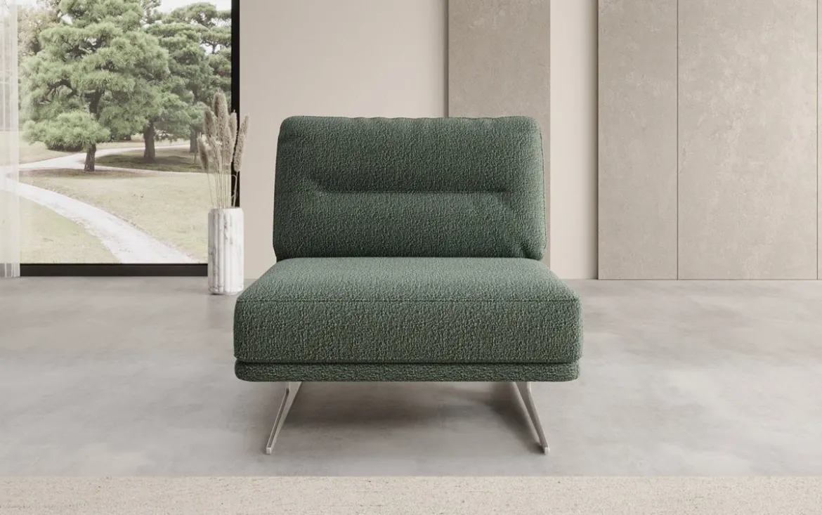 Designer Sofa-Sessel Torino ohne Armlehnen in Bouclé
