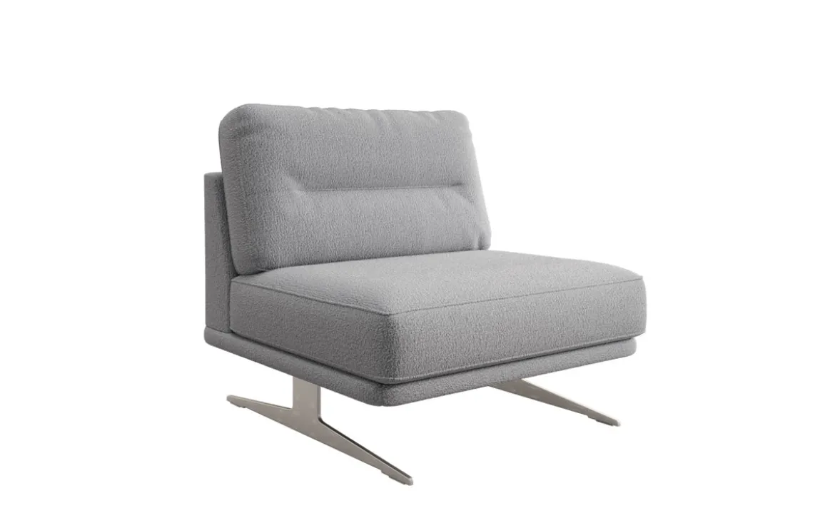 Designer Sofa-Sessel Torino ohne Armlehnen in Bouclé