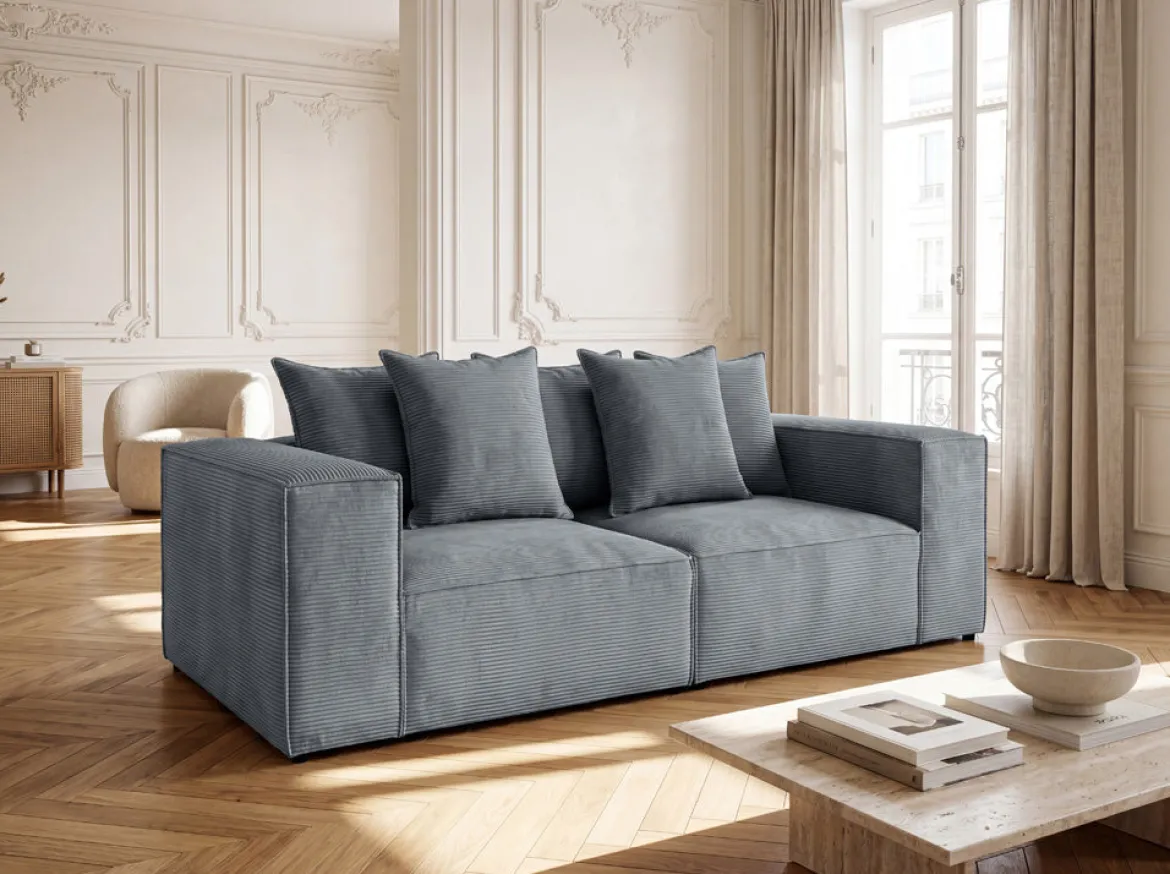 Designer Sofa 3 Sitzer Largo in Cord
