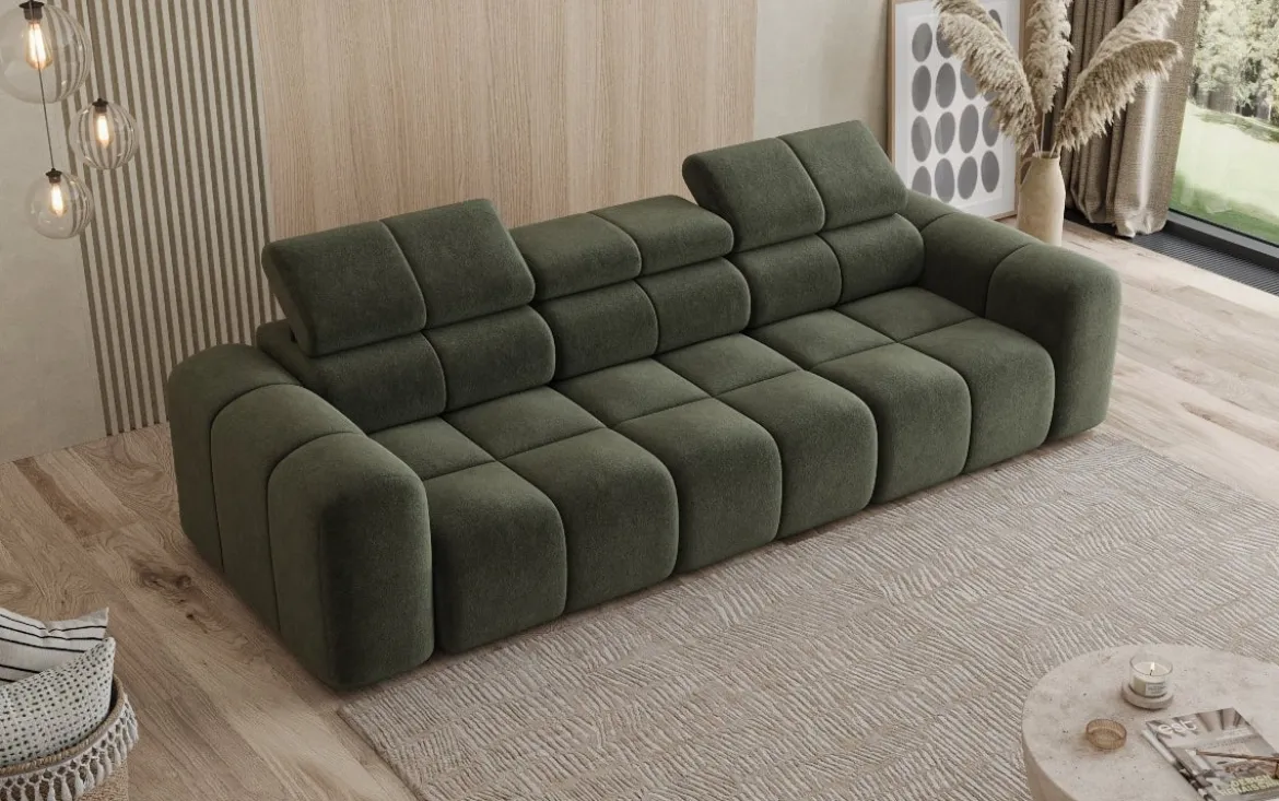 Designer Sofa 3 Sitzer Mia in Chenille