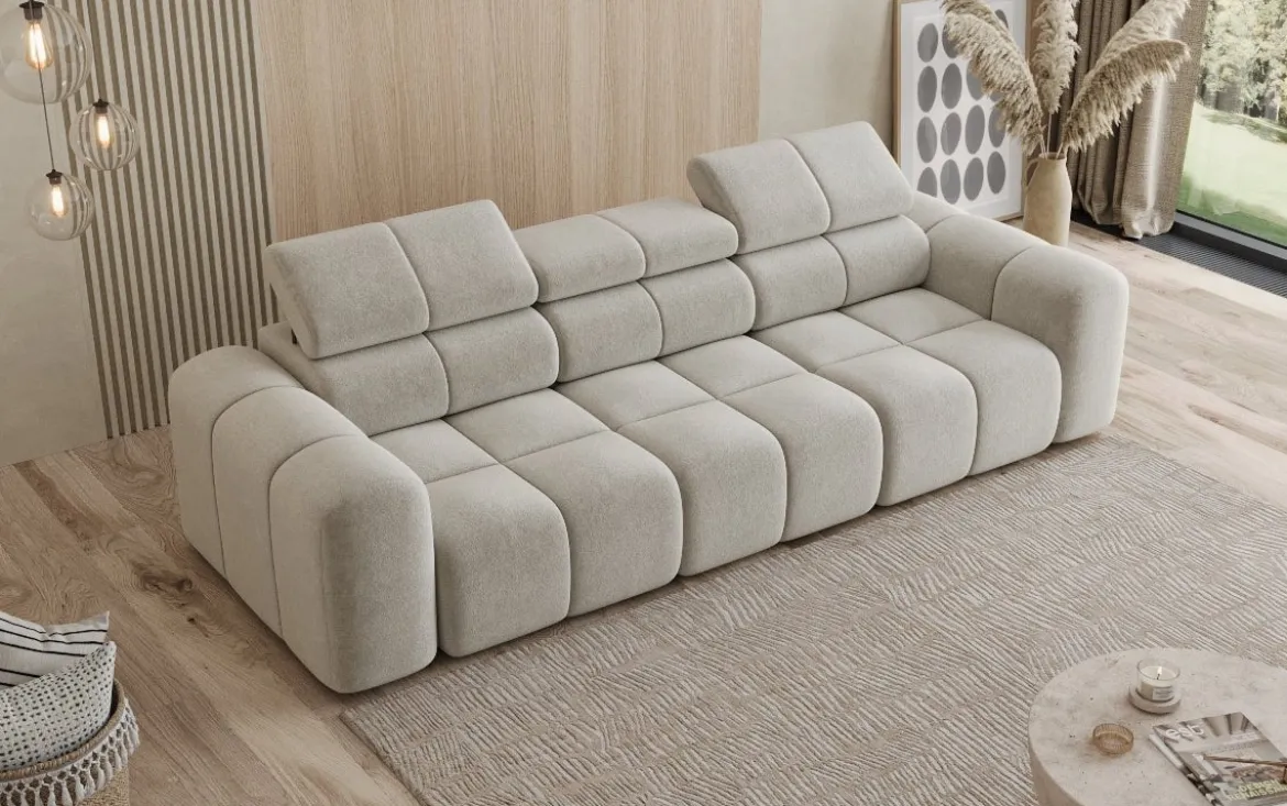 Designer Sofa 3 Sitzer Mia in Chenille