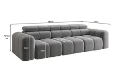 Designer Sofa 3 Sitzer Mia in Chenille
