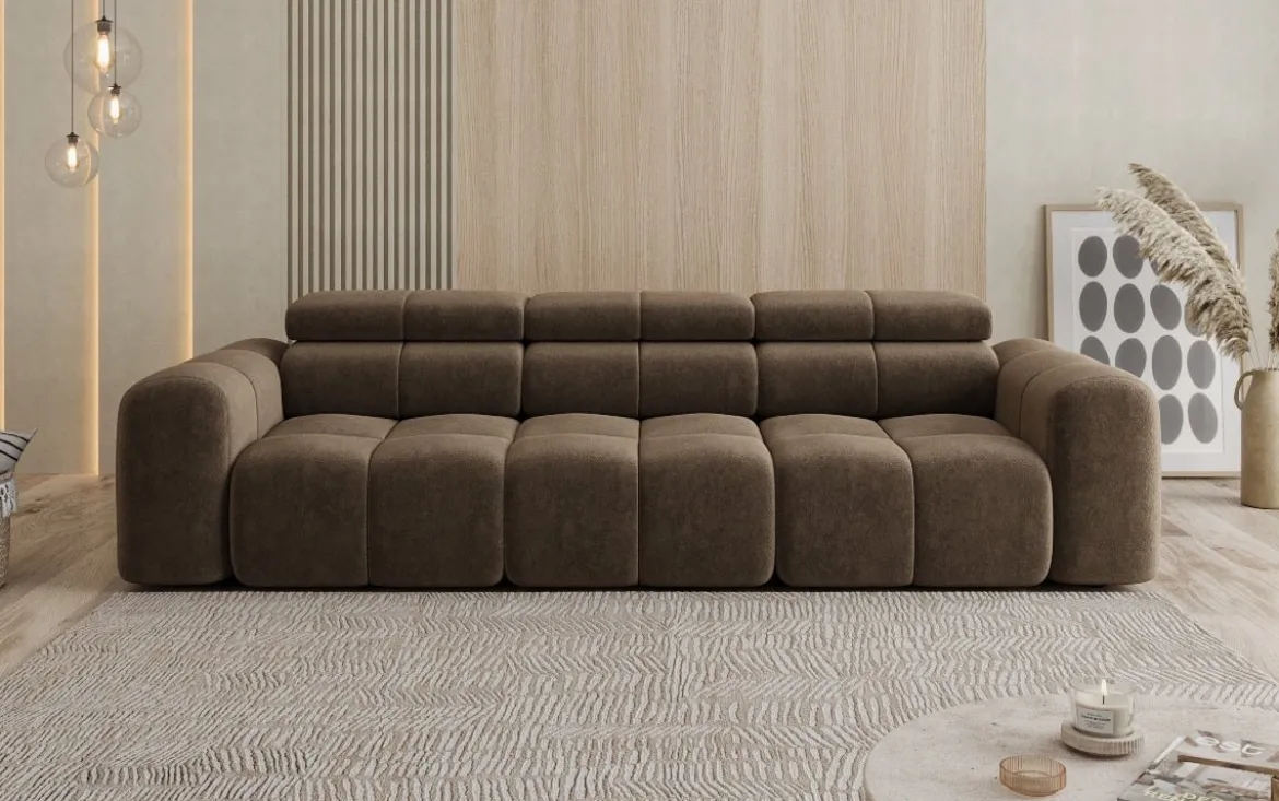 Designer Sofa 3 Sitzer Mia in Chenille