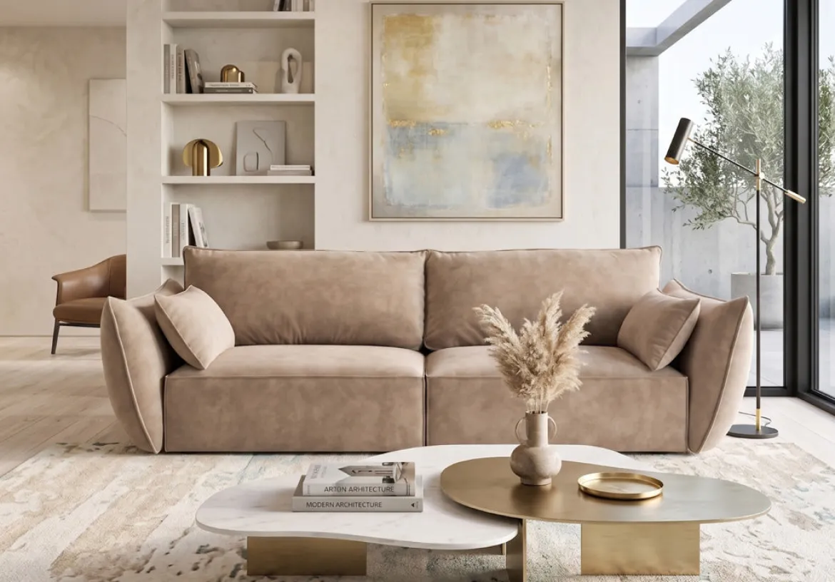 Designer Sofa 3 Sitzer Nuvola in Samt