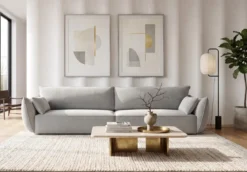 Designer Sofa 4 Sitzer Nuvola in Samt