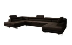 Designer Sofa Taormina mit Schlaf- und Klappfunktion in Bouclé