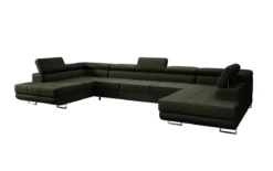 Designer Sofa Taormina mit Schlaf- und Klappfunktion in Bouclé