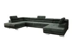 Designer Sofa Taormina mit Schlaf- und Klappfunktion in Cord