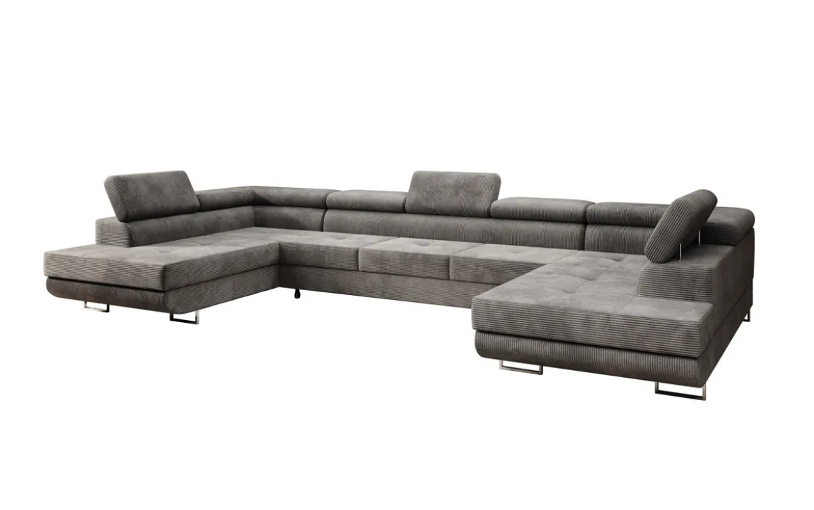 Designer Sofa Taormina mit Schlaf- und Klappfunktion in Cord