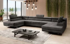 Designer Sofa Taormina mit Schlaf- und Klappfunktion in Samt