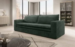Designer Sofa Tilo mit Schlaf- und Klappfunktion aus Cord