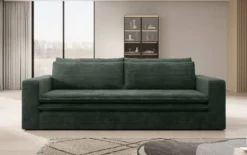 Designer Sofa Tilo mit Schlaf- und Klappfunktion aus Cord