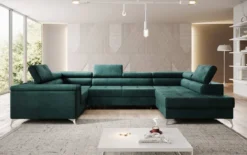 Designer Sofa Torino mit Schlaf- und Klappfunktion