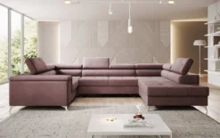 Designer Sofa Torino mit Schlaf- und Klappfunktion