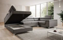 Designer Sofa Torino mit Schlaf- und Klappfunktion