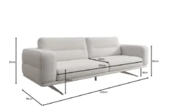 Designer Sofa Torino 3 Sitzer in Bouclé