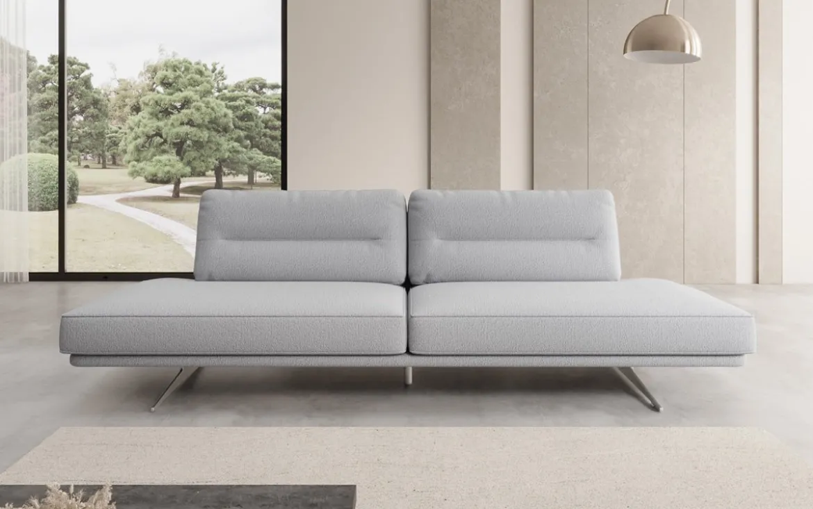 Designer Sofa Torino 3 Sitzer Open in Bouclé
