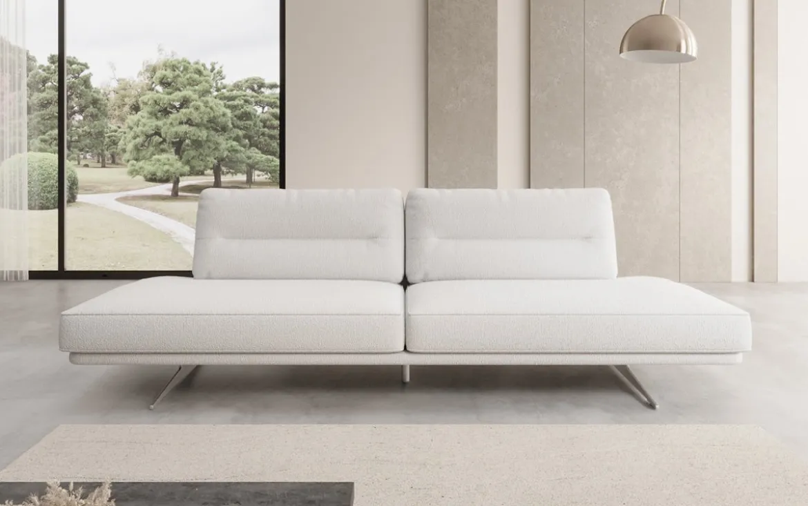 Designer Sofa Torino 3 Sitzer Open in Bouclé