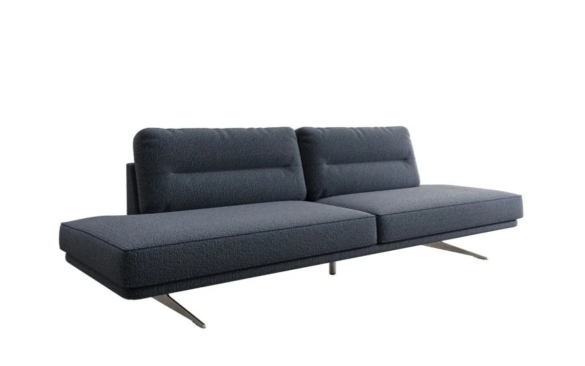 Designer Sofa Torino 3 Sitzer Open in Bouclé