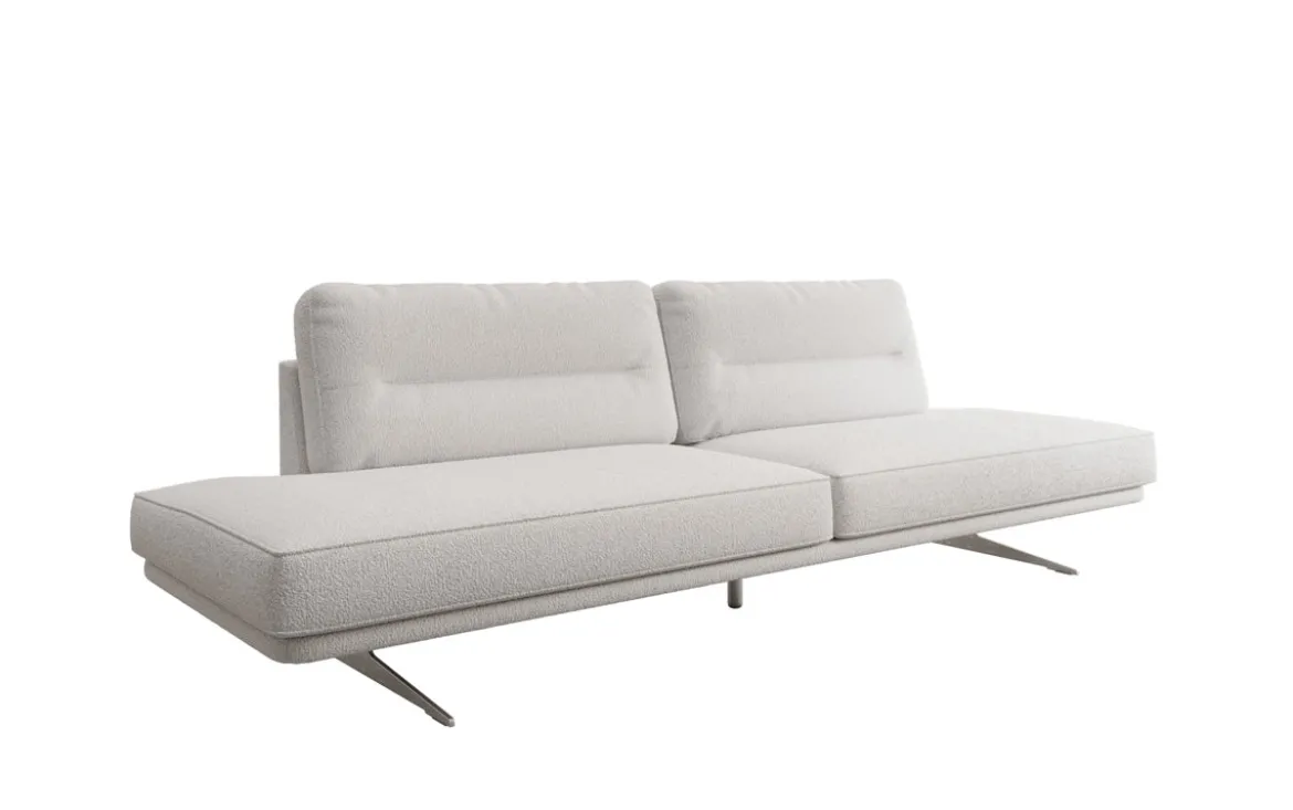 Designer Sofa Torino 3 Sitzer Open in Bouclé