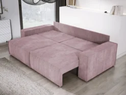 Designer Sofa Velanova 3 Sitzer Cord mit Schlaf- und Klappfunktion