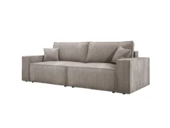 Designer Sofa Velanova 3 Sitzer Cord mit Schlaf- und Klappfunktion