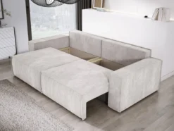 Designer Sofa Velanova 3 Sitzer Cord mit Schlaf- und Klappfunktion
