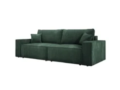Designer Sofa Velanova 3 Sitzer Cord mit Schlaf- und Klappfunktion